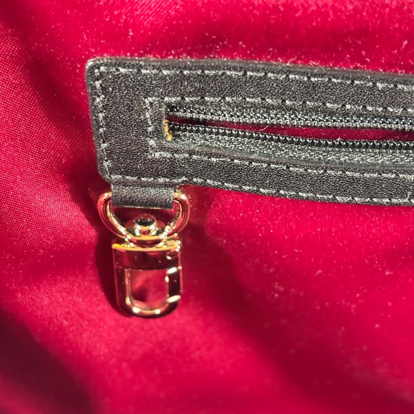 Cole Haan Satchel Shoulder Bag Black Reptile‎ Embossed Leather Designer Handbag - Picture 14 of 16